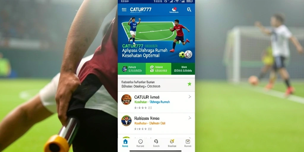 Antarmuka aplikasi CATUR777 yang sederhana dan mudah dipahami.