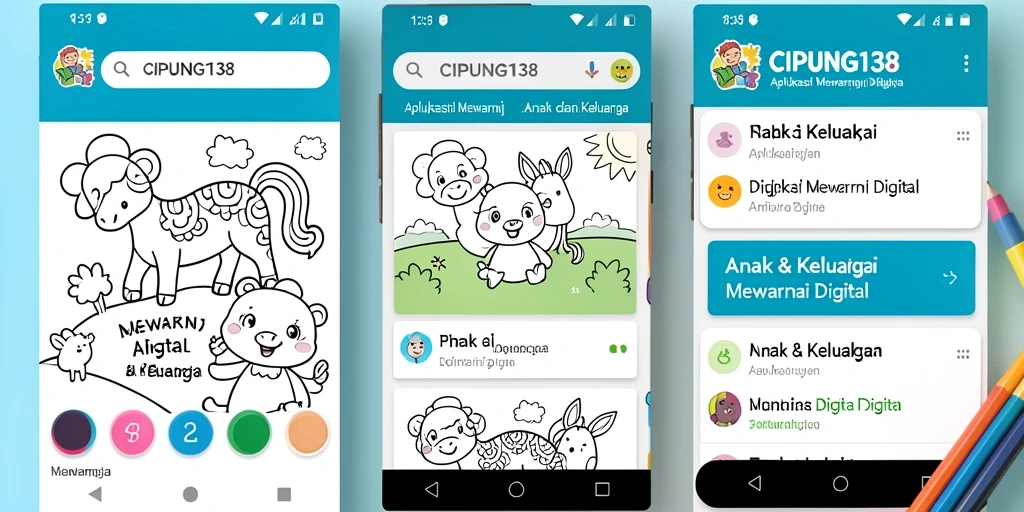 Antarmuka <strong>CIPUNG138</strong> yang menarik untuk Mewarnai Digital.