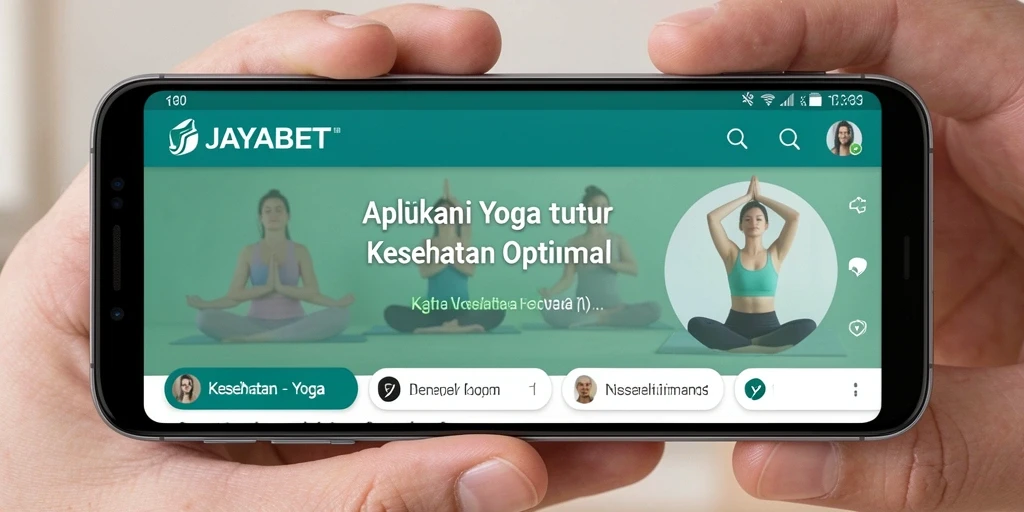 Antarmuka aplikasi JAYABET yang ramah pengguna untuk praktik Yoga.