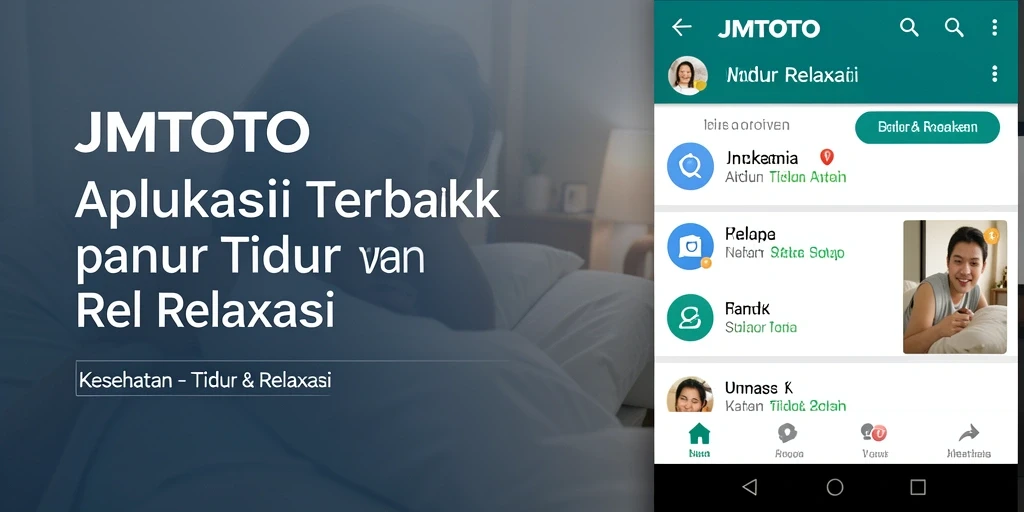 Antarmuka JMTOTO untuk membantu tidur dan relaksasi yang nyaman.